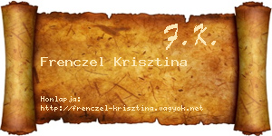Frenczel Krisztina névjegykártya