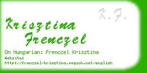 krisztina frenczel business card